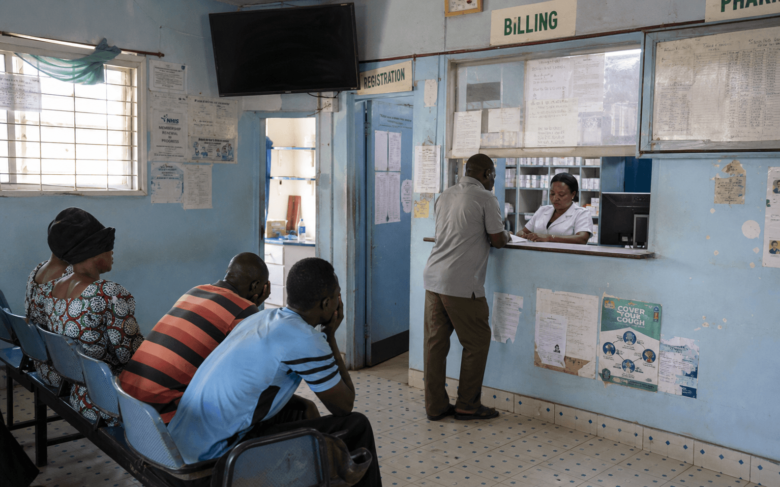 Patients waiting during a community health outreach